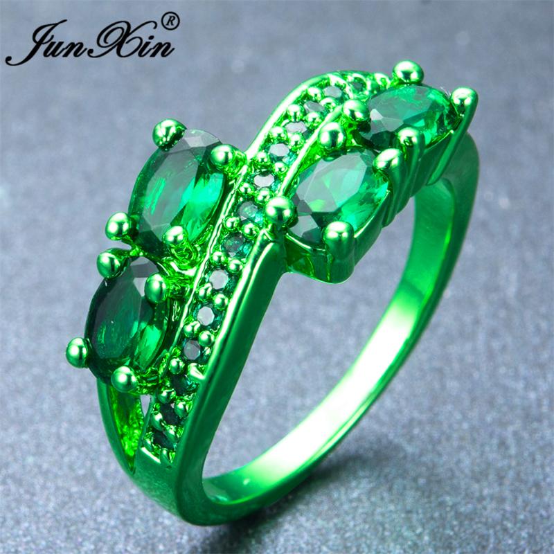 Wedding Rings JUNXIN Male Female Oval Ring Green Gold Filled Jewelry Vintage Party For Men And Women 2021 Year Gifts
Wedding Rings JUNXIN Male Female Oval Ring Green Gold Filled Jewelry Vintage Party For Men And Women 2021 Year Gifts