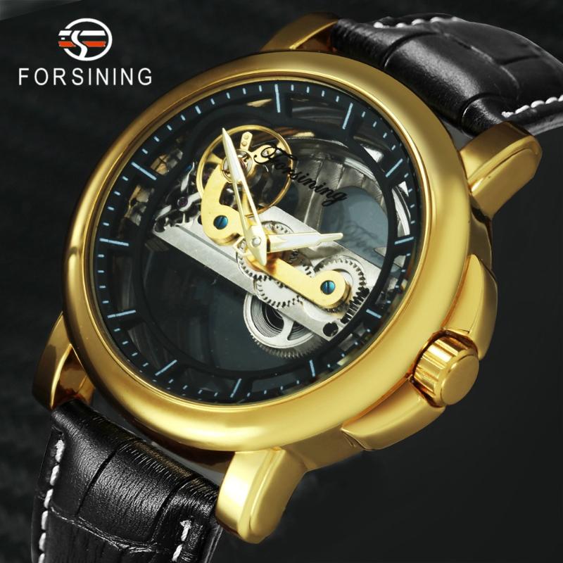 Wristwatches FORSINING Retro Golden Bridge Auto Mechanical Mens Watches Top Black Leather Strap Creative Design Wristwatch Man, Brown golden
Wristwatches FORSINING Retro Golden Bridge Auto Mechanical Mens Watches Top Black Leather Strap Creative Design Wristwatch Man, Brown golden
