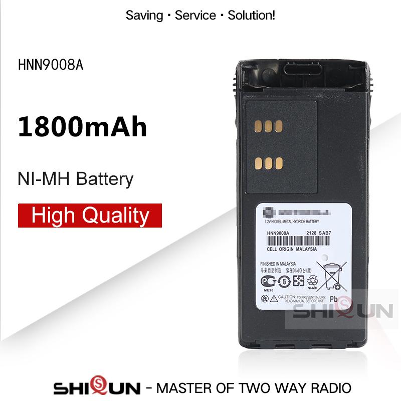 Walkie Talkie HNN9008A Batterie Compatible NI-MH avec GP328 GP338 HNN9008 HNN9008H HNN9008H HNN9008H HNN9009 HNN9012 Deux radios DC 7.2V