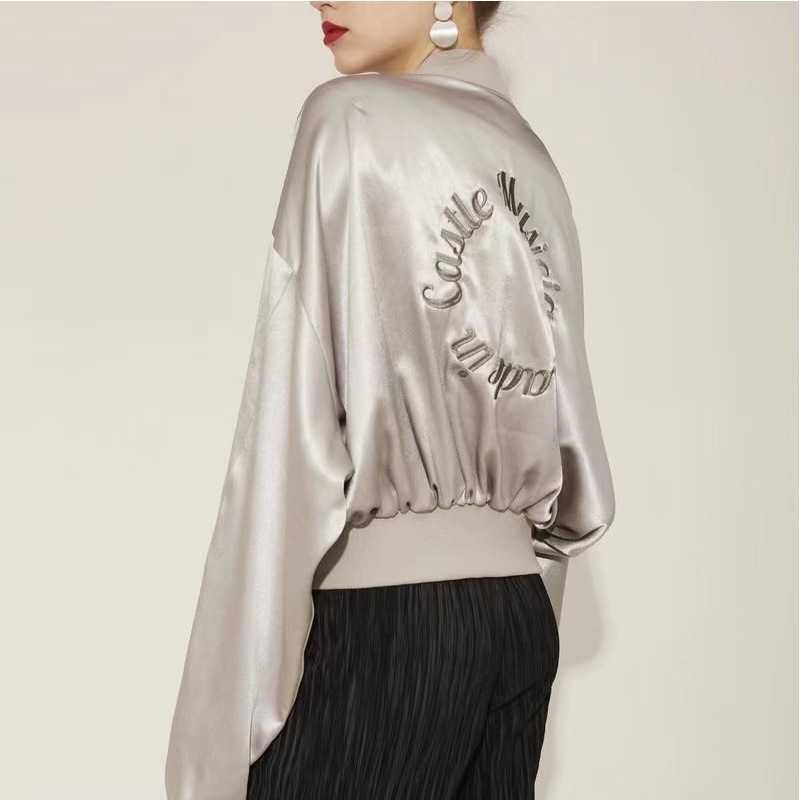 2021 spring and summer new Embroidered Jacket Women's fashion loose lazy style short women's silver coat
2021 spring and summer new Embroidered Jacket Women's fashion loose lazy style short women's silver coat