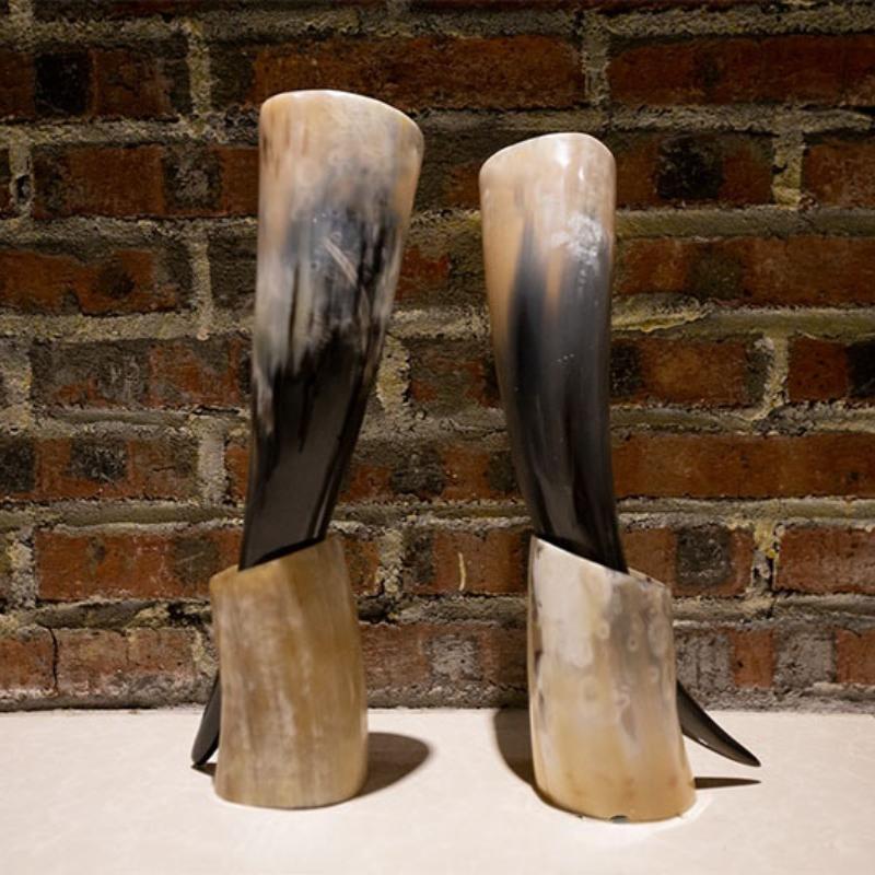 Mugs Handicrafts Real Viking Drinking OX Horn Mug Stand Cups Home Ale Beer Wine Whisky Goblet Chalice Tankard Vessels Handmade Bea8141809