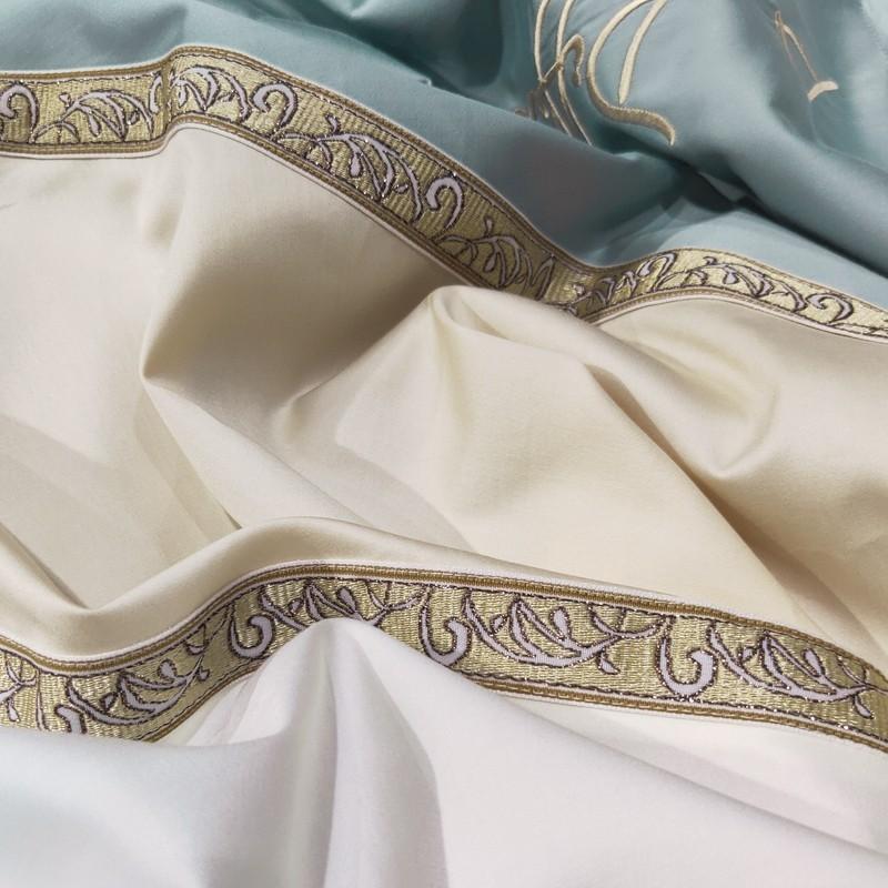 4Pcs 1000TC Long-staple Cotton Stitching Gold Embroidered Patchwork Duvet Cover Bedding Set Bed Sheet Pillowcases Queen King Sets