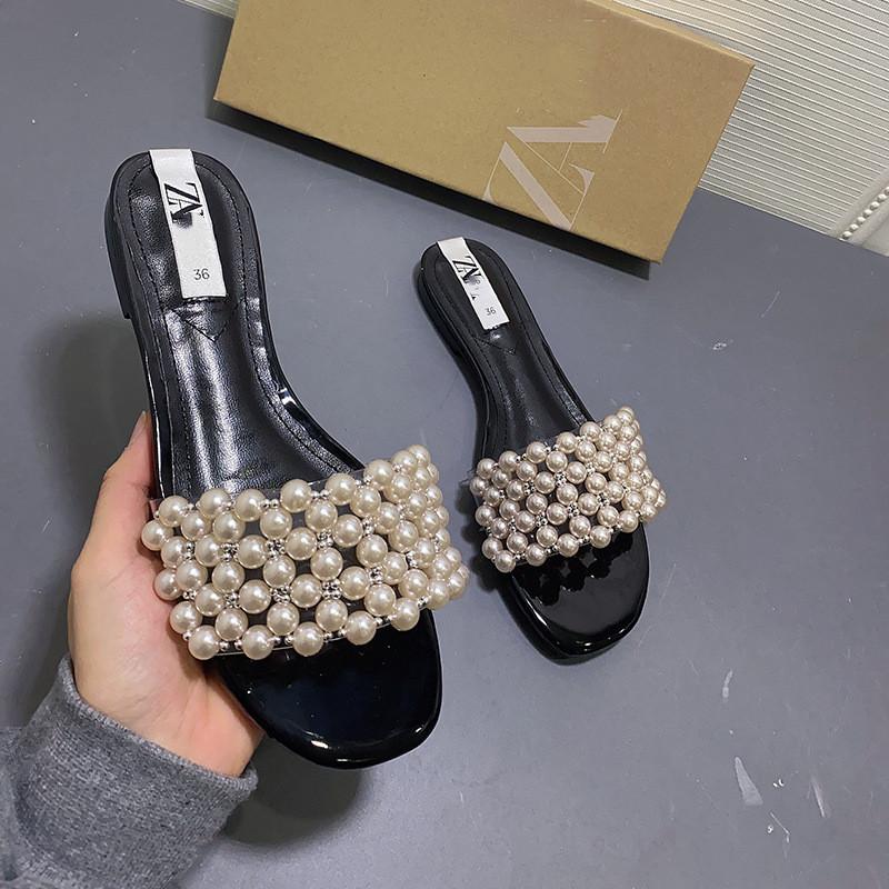 Sandals Women's 2021 Summer Fashion Slippers Claquette Femme Pearl Flat Bottom Comfort Sandalias De Mujer Platform Shoes 41, Black
Sandals Women's 2021 Summer Fashion Slippers Claquette Femme Pearl Flat Bottom Comfort Sandalias De Mujer Platform Shoes 41, Black