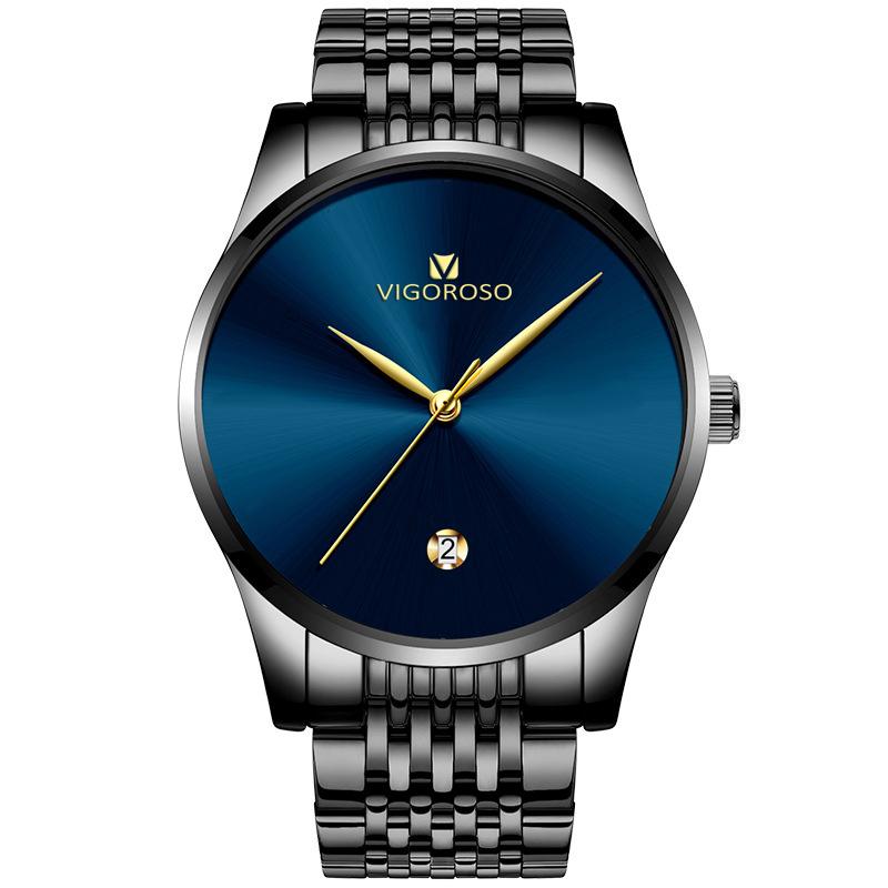 Wristwatches VIGOROSO Brand Watches Mens Simple Design Watch Waterproof Stainless Steel Analog Quartz AUTO Date Sports Business Wristwatch, Black
Wristwatches VIGOROSO Brand Watches Mens Simple Design Watch Waterproof Stainless Steel Analog Quartz AUTO Date Sports Business Wristwatch, Black