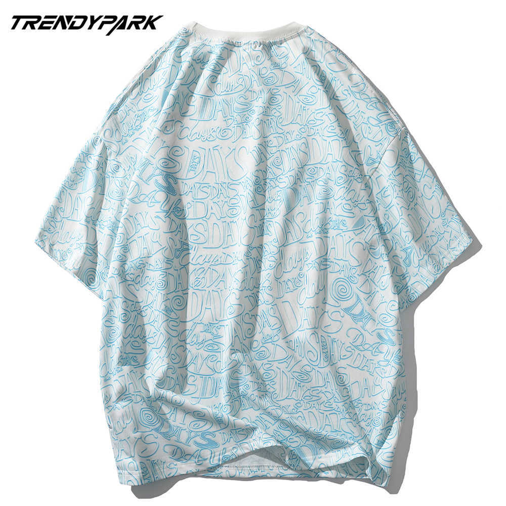 Men's Hip Hop T-Shirt Polyester Soft Streetwear Letters Pattern Print T Shirt Harajuku Cotton Summer Short Sleeve Tshirt 210601
