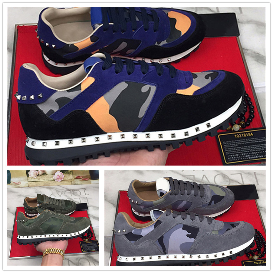 2021 Designer Shoe Stud Rivet Camouflage Sneakers Men Women Flats Luxury Trainer Casual Shoes Fashion Trainers Size 35-45, Black
2021 Designer Shoe Stud Rivet Camouflage Sneakers Men Women Flats Luxury Trainer Casual Shoes Fashion Trainers Size 35-45, Black