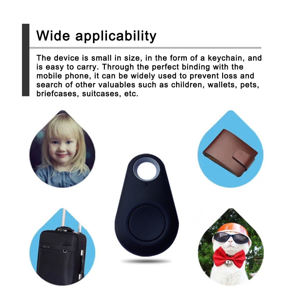Drop Shape Smart GPS Tracker Key Finder Locator Portable Bluetooth Anti Lost Alarm Sensor Device For Kids Car Pets Cats Dogs