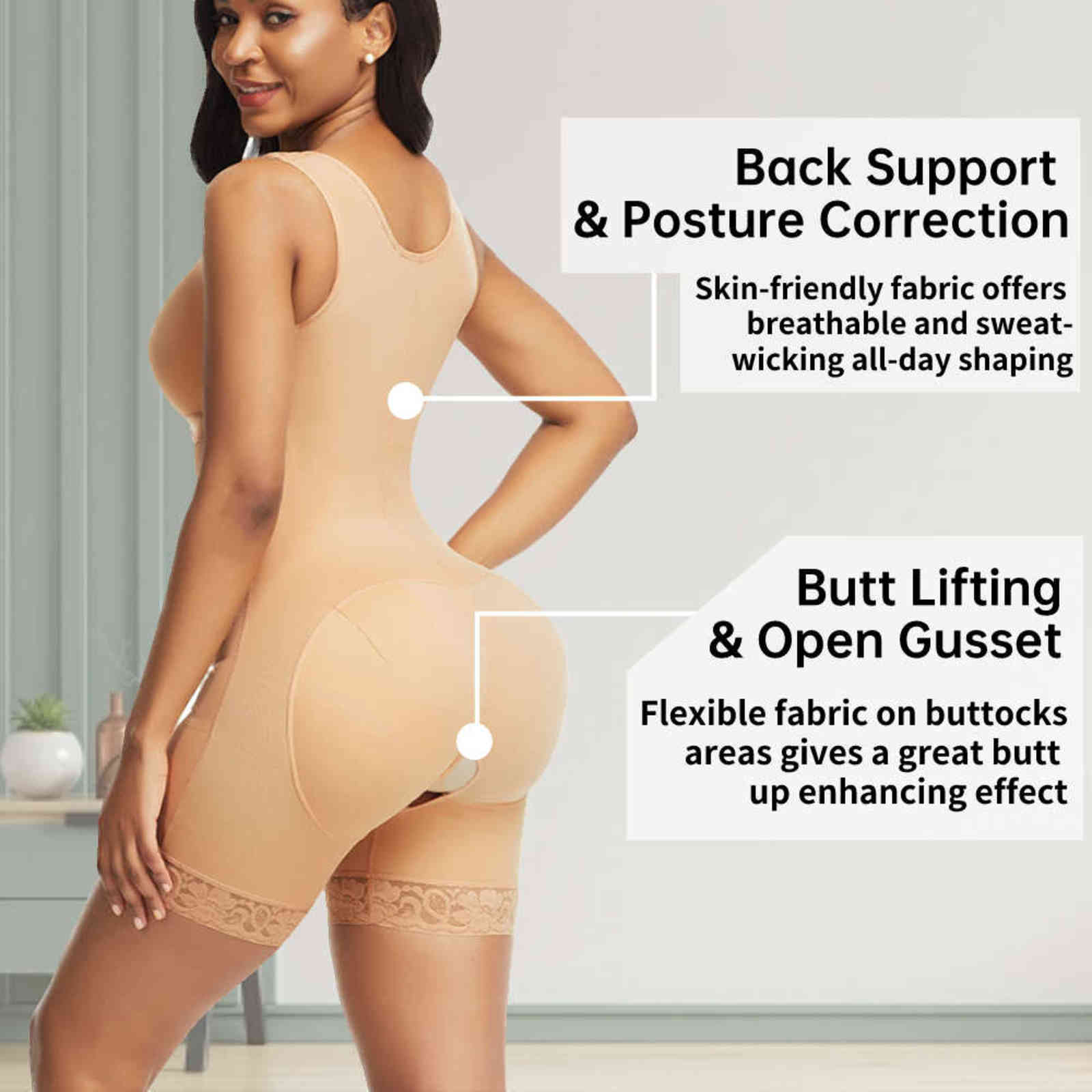 HEXIN Full Body Shaper Slimming Shapewear fajas colombianas Post Liposuction Girdles Corset Butt Lifter Tummy Control Underwear 211112