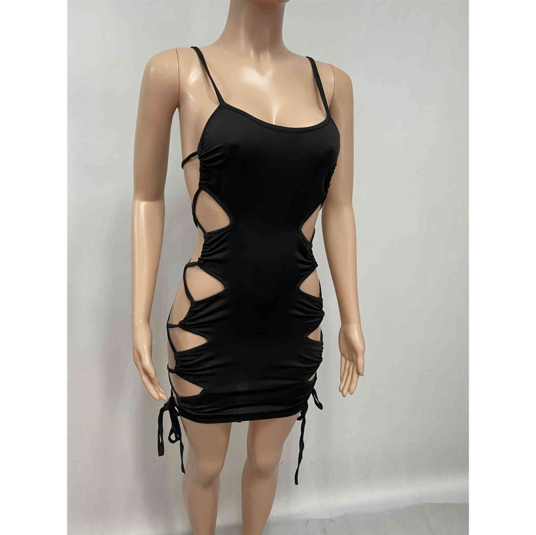 New Women Designers Clothes 2024 dresses sexy temperament multicolor night club style hollow out long maxi dress for summer fashions