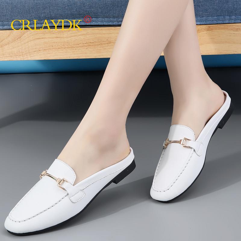 Slippers CRLAYDK Leather Women Slip On Lazy Outdoor Summer Closed Toe Muller Shoes Ladies Walking Pointed Flats Schoenen Vrouw, Black
Slippers CRLAYDK Leather Women Slip On Lazy Outdoor Summer Closed Toe Muller Shoes Ladies Walking Pointed Flats Schoenen Vrouw, Black