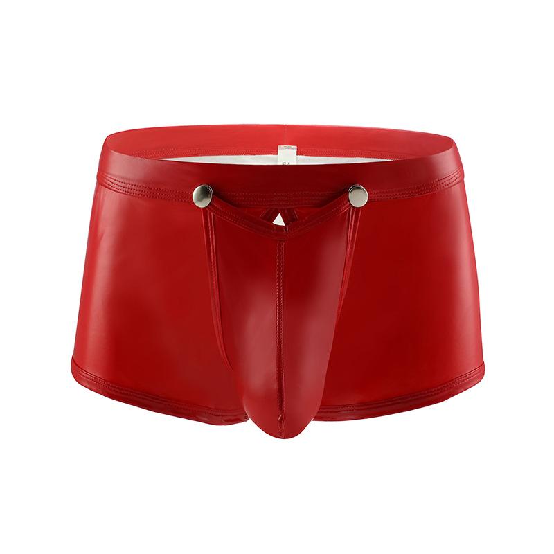 Underpants Sexy Faux Leather Men Boxer Jockstrap Underwear Smooth Open Crotch Button Male U Convex Pouch Gay Erotic Lingerie, Black;white
Underpants Sexy Faux Leather Men Boxer Jockstrap Underwear Smooth Open Crotch Button Male U Convex Pouch Gay Erotic Lingerie, Black;white