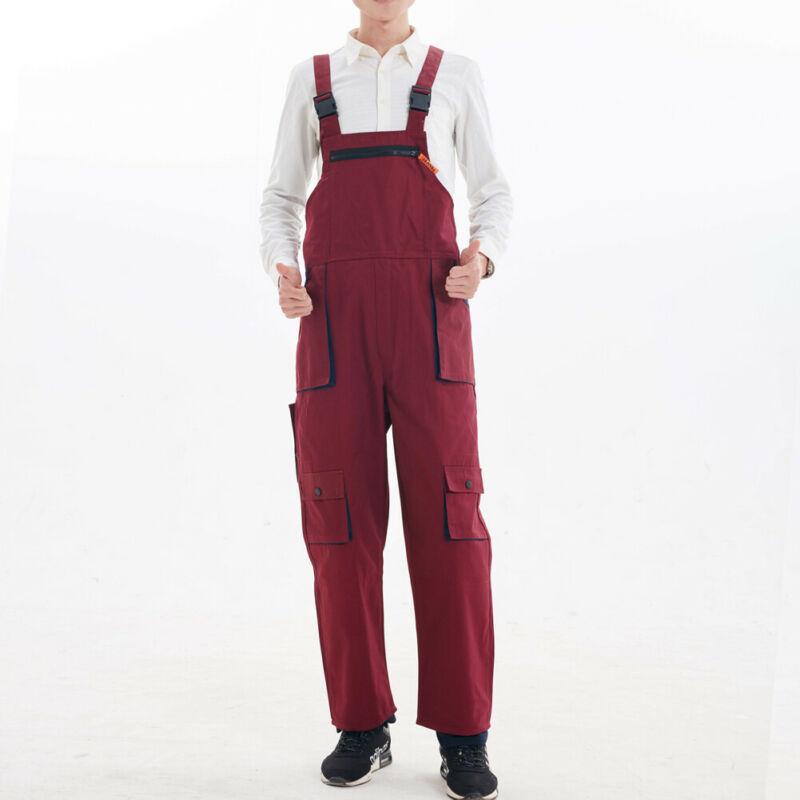 Large Size 4XL Men's Bib Pants Fashion Functional Clothing Men Heavy Duty Work Jumpsuit Coveralls Overalls Mechanic Indoor