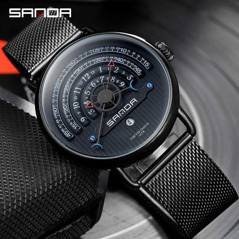 Wristwatches SANDA Black Wrist Watch Men Watches Top Wristwatch Male Quartz For Clock Stainless Steel Strap Hours, Slivery;brown
Wristwatches SANDA Black Wrist Watch Men Watches Top Wristwatch Male Quartz For Clock Stainless Steel Strap Hours, Slivery;brown