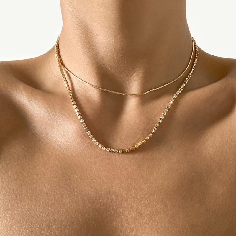 Chokers Fashionable Simple Shiny Crystal Mesh Necklace Women's Retro Sweet Romantic Charm Rhinestone Necklaces Girl Wedding Jewelry
Chokers Fashionable Simple Shiny Crystal Mesh Necklace Women's Retro Sweet Romantic Charm Rhinestone Necklaces Girl Wedding Jewelry