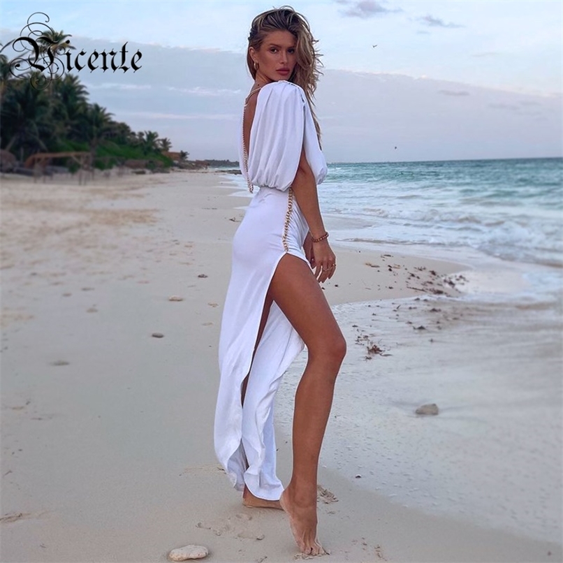 Trendy Long Dress Chain Design Draped Sexy Backless Celebrity Party Club Vestido Free 210520, White
Trendy Long Dress Chain Design Draped Sexy Backless Celebrity Party Club Vestido Free 210520, White