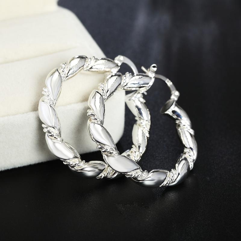 Hoop & Huggie 925 Sterling Silver 4cm Round Earrings For Women High Quality 18K Rose Gold Fashion Jewelry Wedding Party Gift
Hoop & Huggie 925 Sterling Silver 4cm Round Earrings For Women High Quality 18K Rose Gold Fashion Jewelry Wedding Party Gift