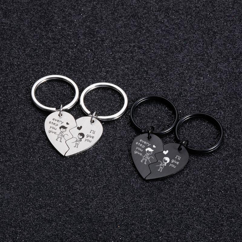 Keychains 2PCS Love Couple Key Chain Accessories Cute Keychain Engraved Two Names For Boyfriend Girlfriend Couples Lover Special Gifts 
Keychains 2PCS Love Couple Key Chain Accessories Cute Keychain Engraved Two Names For Boyfriend Girlfriend Couples Lover Special Gifts