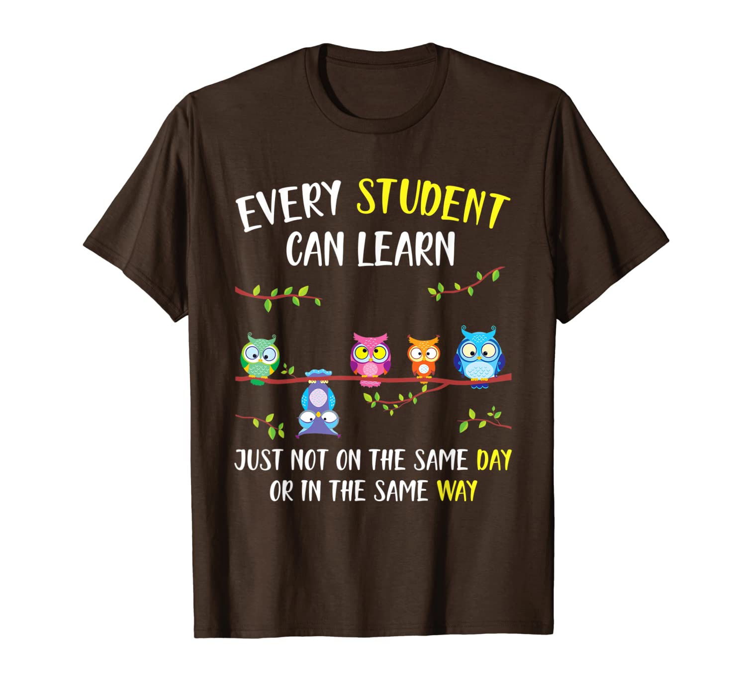 back to school every student can learn owl t-shirt, White;black
back to school every student can learn owl t-shirt, White;black