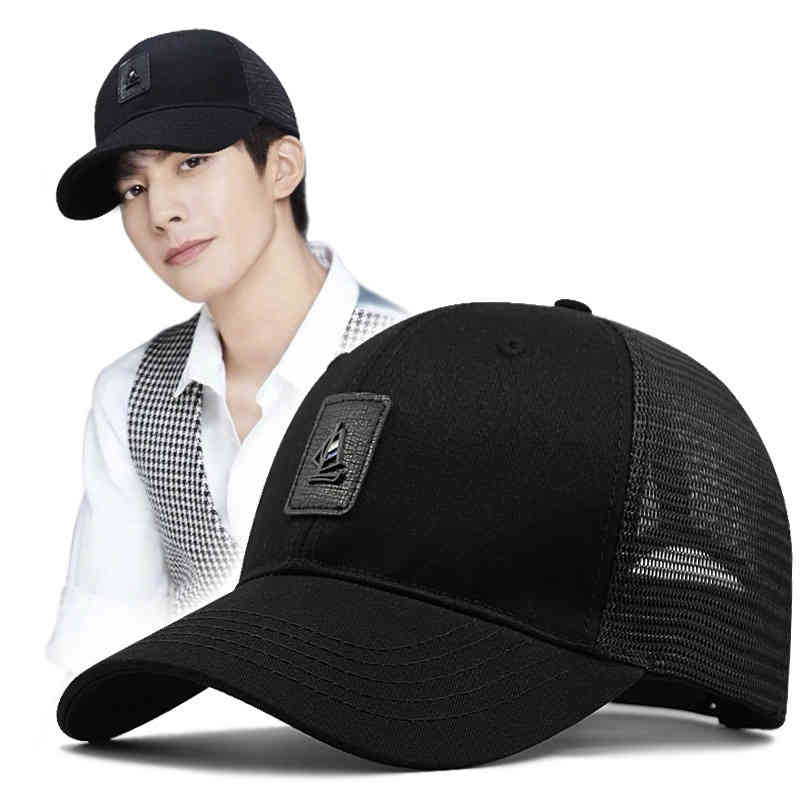 Big Head Man Plus Size Baseball Cap Men Summer Cotton Mesh Trucker Hat Male 3d Large Size Hats 56-60cm 60-68cm 220209