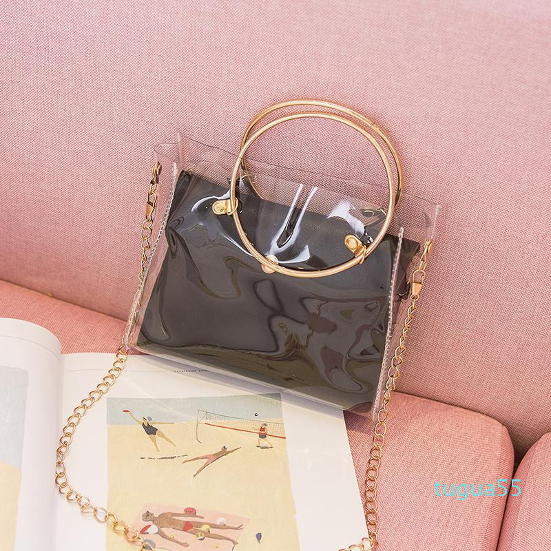 Handbag Women Transparent Bucket Bag Clear PVC Jelly Small Shoulder Bag Female Chain Crossbody Messenger Bags, Small 2pcs
Handbag Women Transparent Bucket Bag Clear PVC Jelly Small Shoulder Bag Female Chain Crossbody Messenger Bags, Small 2pcs