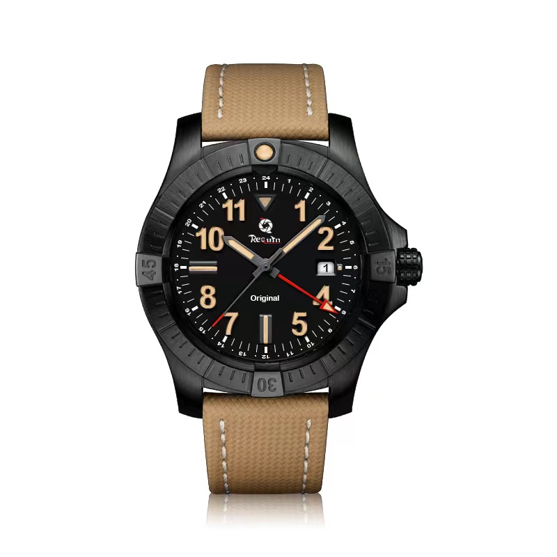 Men's Automatic Mechanical Watch Luxury Avenger REQUIN Brand Black 316 Stainless Steel Case 1884 Three Hands Calendar Dial Brown Leather Rubber Strap, Multi-color
Men's Automatic Mechanical Watch Luxury Avenger REQUIN Brand Black 316 Stainless Steel Case 1884 Three Hands Calendar Dial Brown Leather Rubber Strap, Multi-color