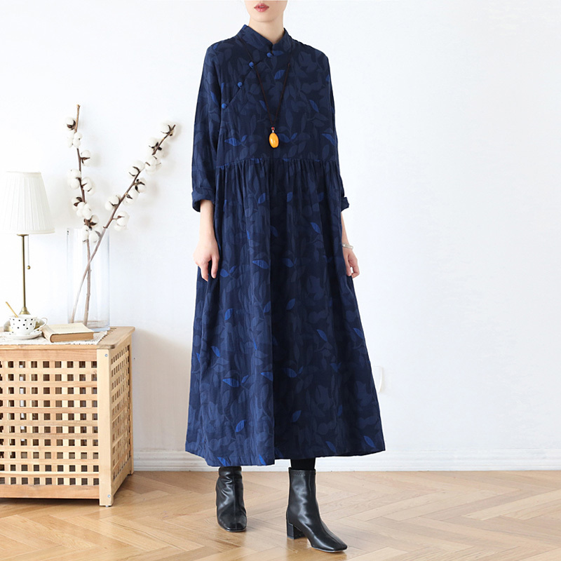 Johnature Jacquard Vintage Dress For Women Cotton Linen Chinese Style Robes Winter Stand Long Sleeve Print Floral Dress 210521, Red
Johnature Jacquard Vintage Dress For Women Cotton Linen Chinese Style Robes Winter Stand Long Sleeve Print Floral Dress 210521, Red
