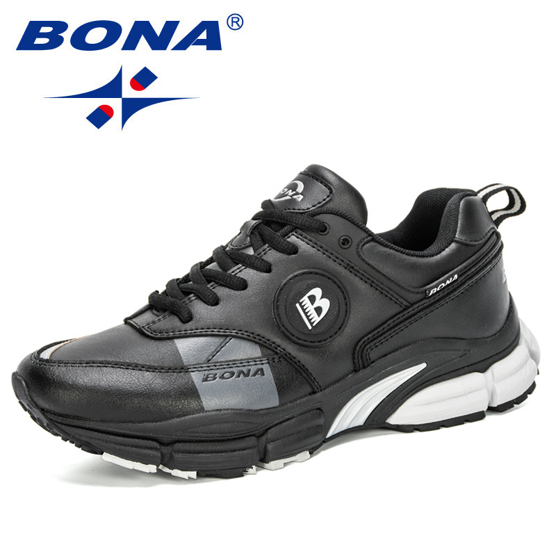 BONA 2020 New Designers Action Leather Running Shoes Men Walking Jogging Sport Sneakers Athletic Shoes Man Brand Footwear Male, Black 
BONA 2020 New Designers Action Leather Running Shoes Men Walking Jogging Sport Sneakers Athletic Shoes Man Brand Footwear Male, Black