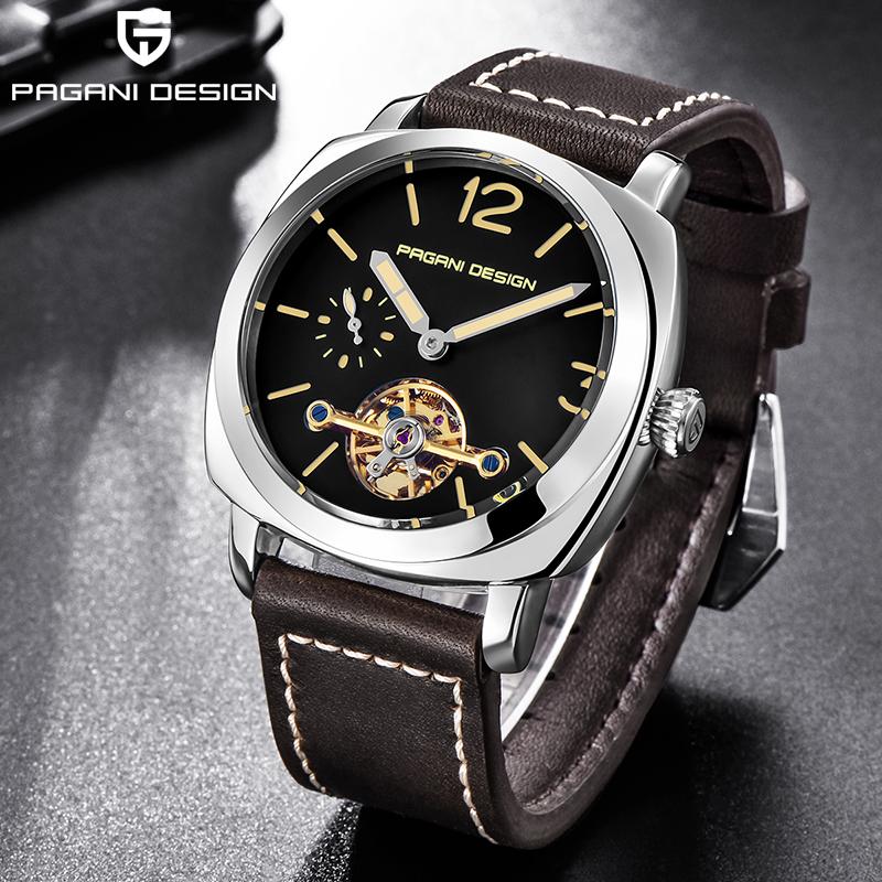 Wristwatches PAGANI DESIGN Men Luxury Tourbillon Mechanical Watches Genuine Leather Fashion Casual Skeleton Automatic Watch Drop, Full black
Wristwatches PAGANI DESIGN Men Luxury Tourbillon Mechanical Watches Genuine Leather Fashion Casual Skeleton Automatic Watch Drop, Full black
