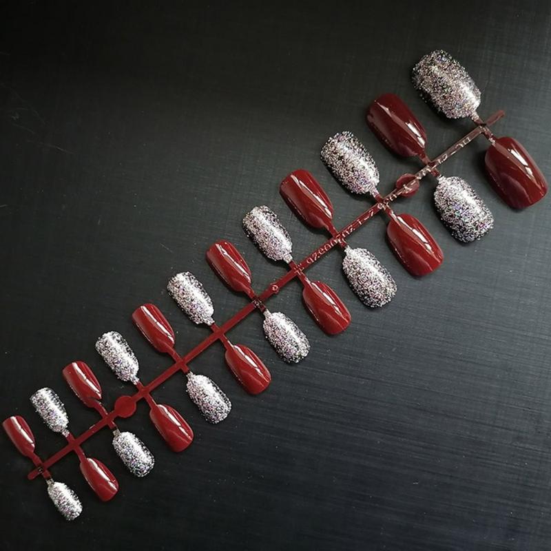 False Nails 24pcs French Manicure Glitter Leopard Short Matte Fake Nail Artificial Full Cover, Red;gold
False Nails 24pcs French Manicure Glitter Leopard Short Matte Fake Nail Artificial Full Cover, Red;gold
