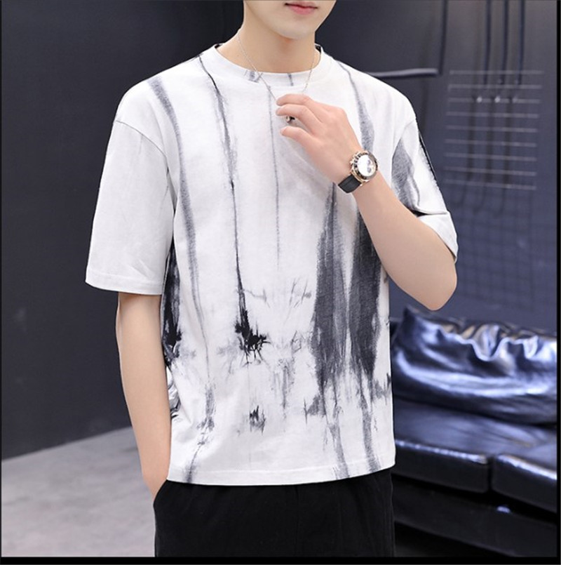 Mens Designer Tie Dyed Tshirts Fashion Contrast Color Luxury Short Sleeved Mens Summer Tops Man O Neck Tees, White;black
Mens Designer Tie Dyed Tshirts Fashion Contrast Color Luxury Short Sleeved Mens Summer Tops Man O Neck Tees, White;black