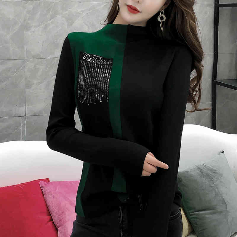 poleras mujer de moda long sleeve shirt women tee femme clothes stranger things t Patchwork 7557 50 210427
