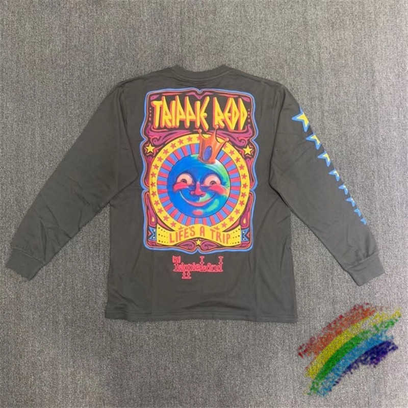Men's T-Shirts t shirts Trippie Redd 1400 Lifes A Trip Limited Merch T Shirt Men Women Long Sleeve Sweatshirts Fashion Casual I21R
