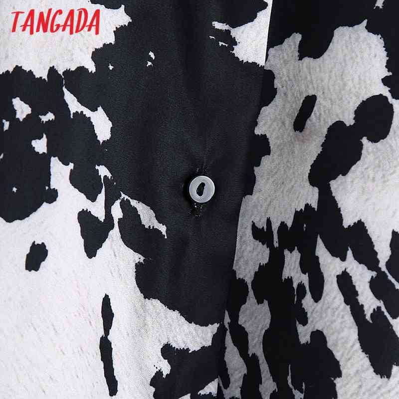 Women Retro Oversized Animal Print Blouse Long Sleeve Chic Female Casual Loose Shirt Blusas Femininas BE444 210416