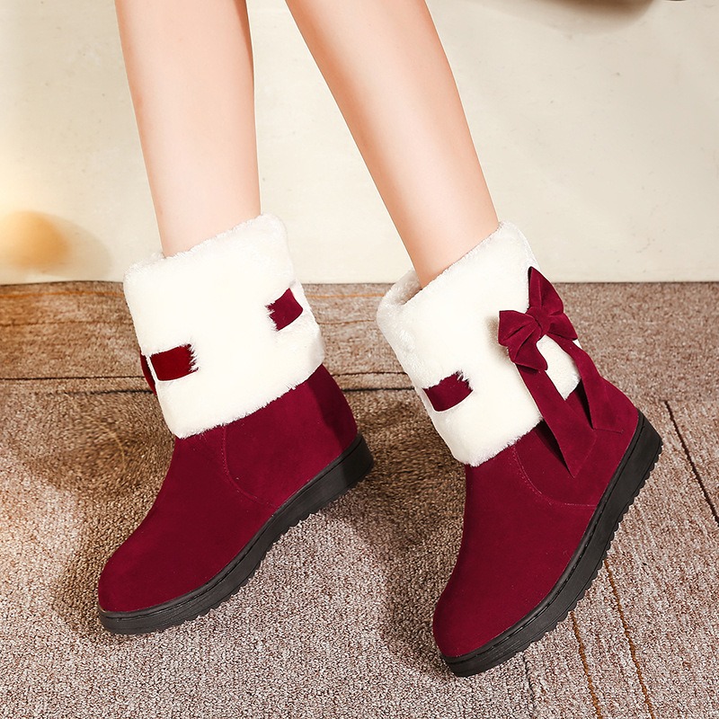 ladies fashion platform boots chunky wedges women boots casual bottom winter shoes woman