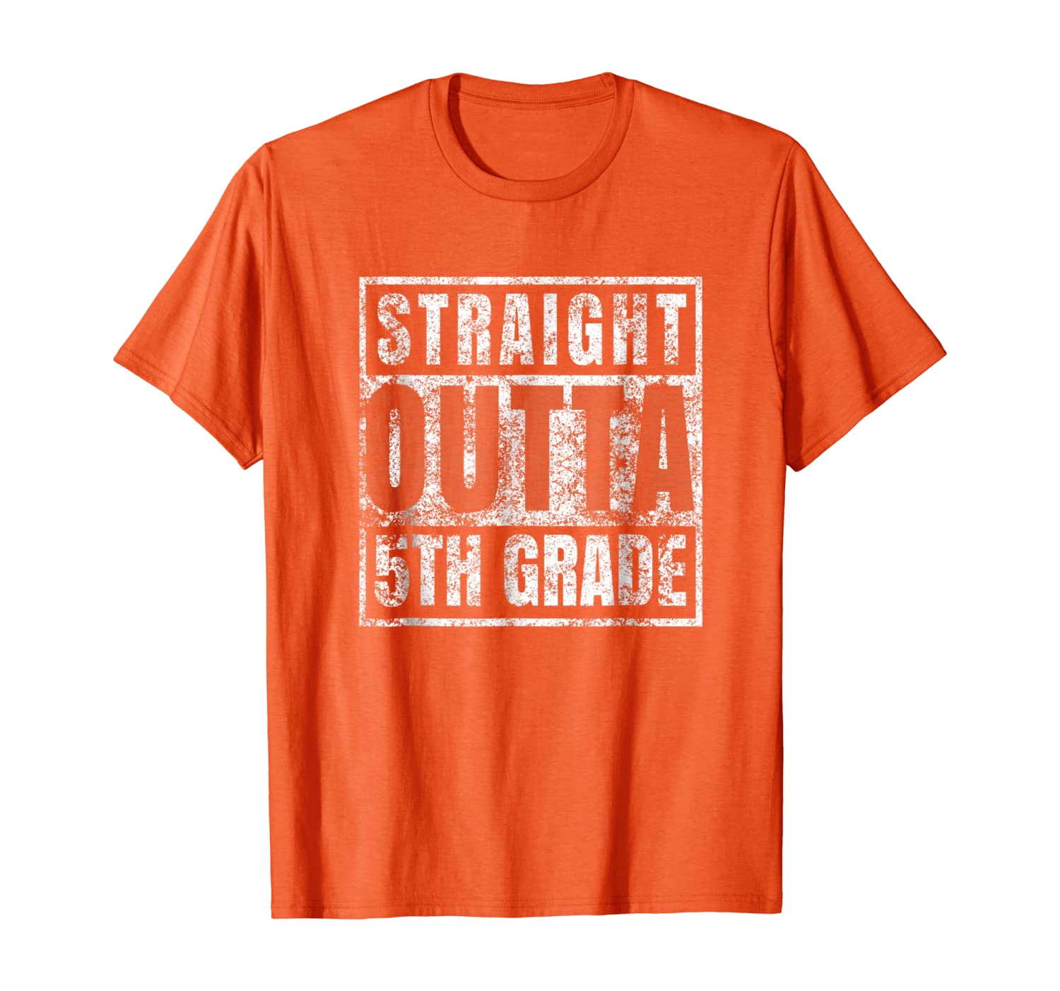 Straight Outta 5th Grade T-Shirt Graduation Gift Her Him Boy, White;black