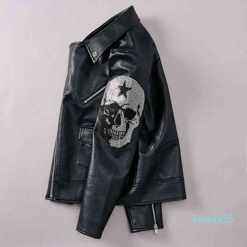 PP Skull PU Slim Fashion Men's Sports Leather Jacket Plein Street Hip Hop Tops chaqueta de cuero, 5807-black
PP Skull PU Slim Fashion Men's Sports Leather Jacket Plein Street Hip Hop Tops chaqueta de cuero, 5807-black