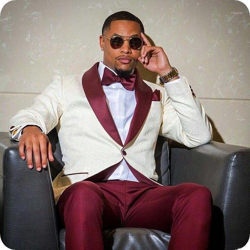 mens suits Blazers Groomsmen Ivory Pattern and Burgundy Groom Tuxedos Shawl Lapel 2 Pieces for Wedding( Jacket+Pants+Tie ), White;black
mens suits Blazers Groomsmen Ivory Pattern and Burgundy Groom Tuxedos Shawl Lapel 2 Pieces for Wedding( Jacket+Pants+Tie ), White;black