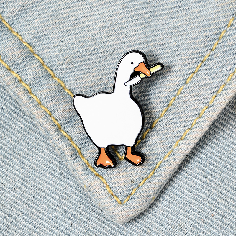 Cute Animal White Duck Small Funny Enamel Brooches Pins for Women Demin Shirt Decor Brooch Pin Metal Kawaii Badge Fashion Jewelry Factory, As picture
Cute Animal White Duck Small Funny Enamel Brooches Pins for Women Demin Shirt Decor Brooch Pin Metal Kawaii Badge Fashion Jewelry Factory, As picture