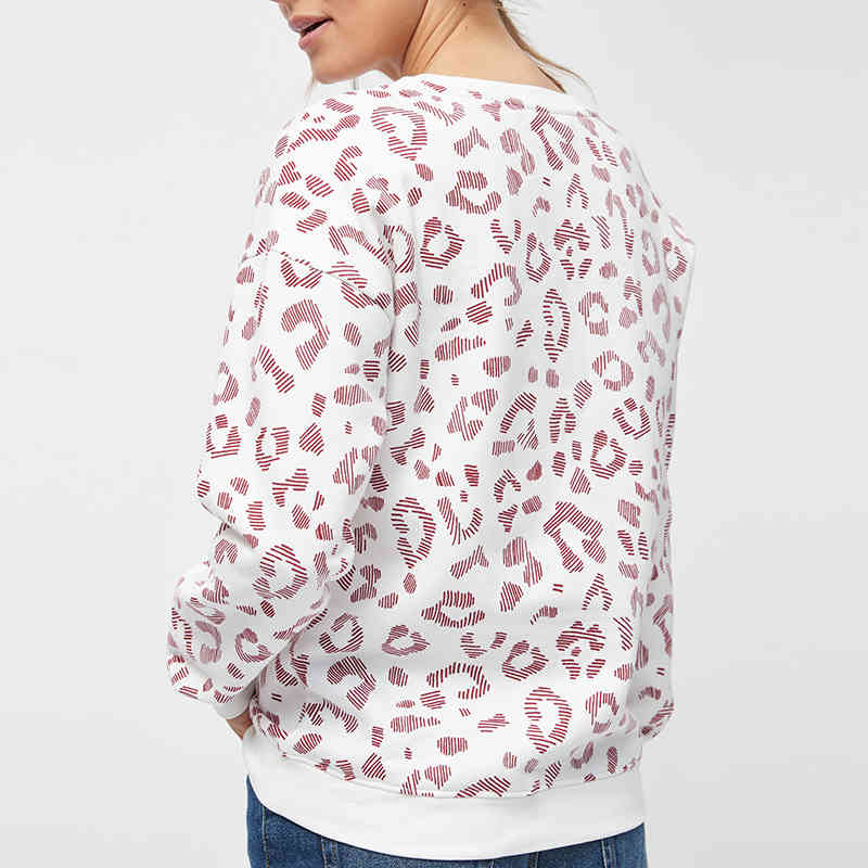 New Autumn Hoodies Women O Neck Printed Sweatshirt Casual Long Sleeve Pullover Sweatshirts Ladies Leisure Hoodie Tunic 210414