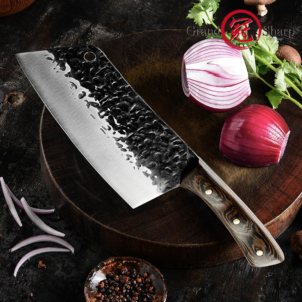 7 Inch Butcher Knife Hand Forged Cleaver Knives High Carbon Steel Sharp Full Tang Meat Chopping GRANDSGARP
7 Inch Butcher Knife Hand Forged Cleaver Knives High Carbon Steel Sharp Full Tang Meat Chopping GRANDSGARP