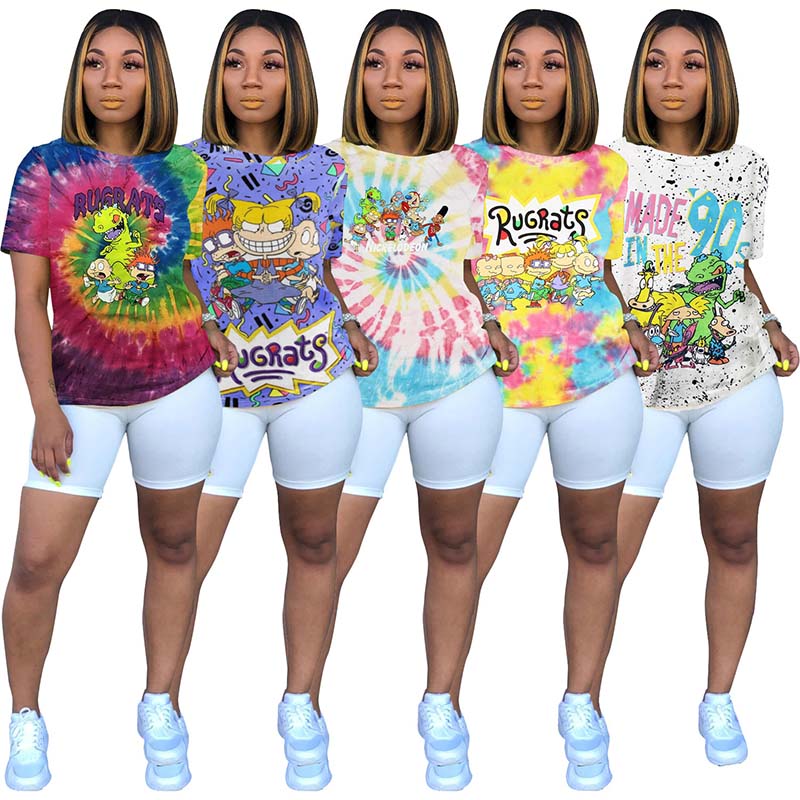 Women T Shirt Ladies Short Sleeve Cartoon Print Woman Casual Daily Clothes Ventilation Refreshing Summer 10 Colors, #2
Women T Shirt Ladies Short Sleeve Cartoon Print Woman Casual Daily Clothes Ventilation Refreshing Summer 10 Colors, #2