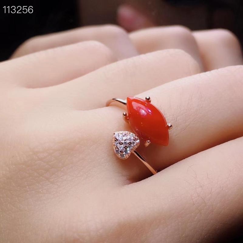Cluster Rings Natural Red Coral Gem Ring 925 Silver Gemstone Opening Fashion Romantic Heart Woman Girl Birthday Gift Jewelry, Golden;silver
Cluster Rings Natural Red Coral Gem Ring 925 Silver Gemstone Opening Fashion Romantic Heart Woman Girl Birthday Gift Jewelry, Golden;silver