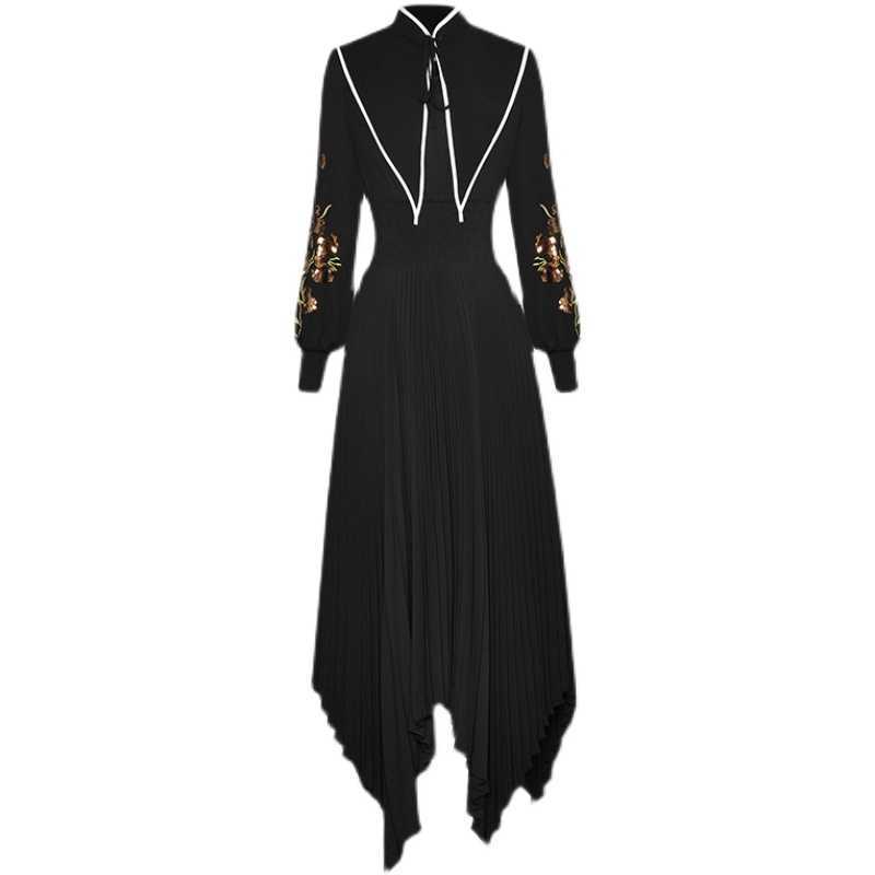 HIGH QUALITY est Designer Runway Fashion Women's Long Sleeve Sequined Pleated Dress 210526, Black
HIGH QUALITY est Designer Runway Fashion Women's Long Sleeve Sequined Pleated Dress 210526, Black
