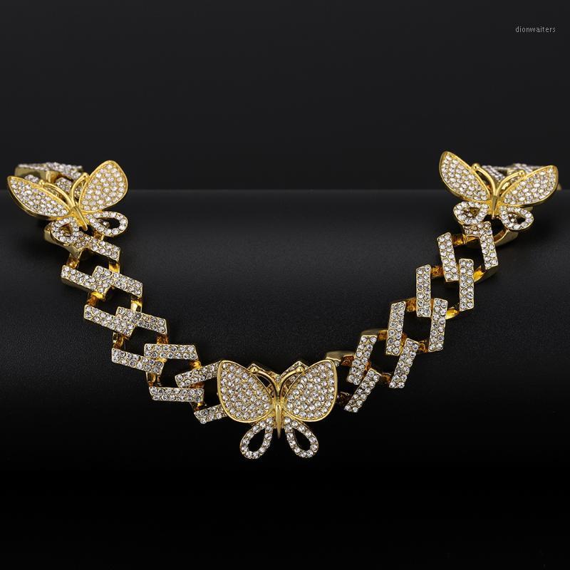 Hip Hop Iced Out Paved Rhinestones Full Miami Curb Butterfly Cuban CZ Bling Beauty Necklace Bracelet For WomenJewelry Chains
Hip Hop Iced Out Paved Rhinestones Full Miami Curb Butterfly Cuban CZ Bling Beauty Necklace Bracelet For WomenJewelry Chains