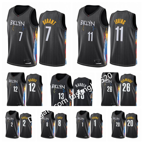 2021 Brooklyn Nets Men James Harden Kevin Durant Kyrie Irving Blake Griffin Joe Harris Andre Roberson 2020 21 Black City Basketball, Black;red
2021 Brooklyn Nets Men James Harden Kevin Durant Kyrie Irving Blake Griffin Joe Harris Andre Roberson 2020 21 Black City Basketball, Black;red
