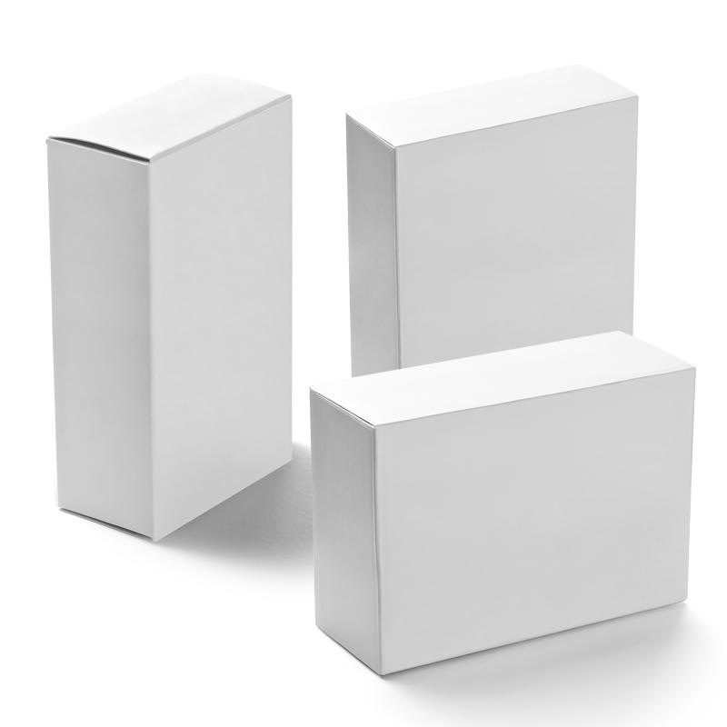 Gift Wrap 50pcs/General Purpose White Small Box Packaging 350g Square Blank Cardboard Spot Cosmetics Color