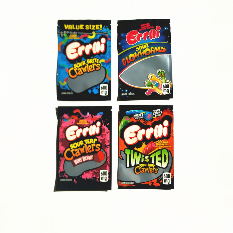 Errlli Sour terp Crawlers Mylar Bag 600mg Dankest Gummi Worm Smell Proof Dry Herb Package Bags
Errlli Sour terp Crawlers Mylar Bag 600mg Dankest Gummi Worm Smell Proof Dry Herb Package Bags