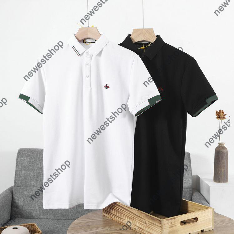 summer designer luxury mens polo embroidery bee t-shirt casual collar tee dress Top Quality Stripes print t shirt, White;black
summer designer luxury mens polo embroidery bee t-shirt casual collar tee dress Top Quality Stripes print t shirt, White;black