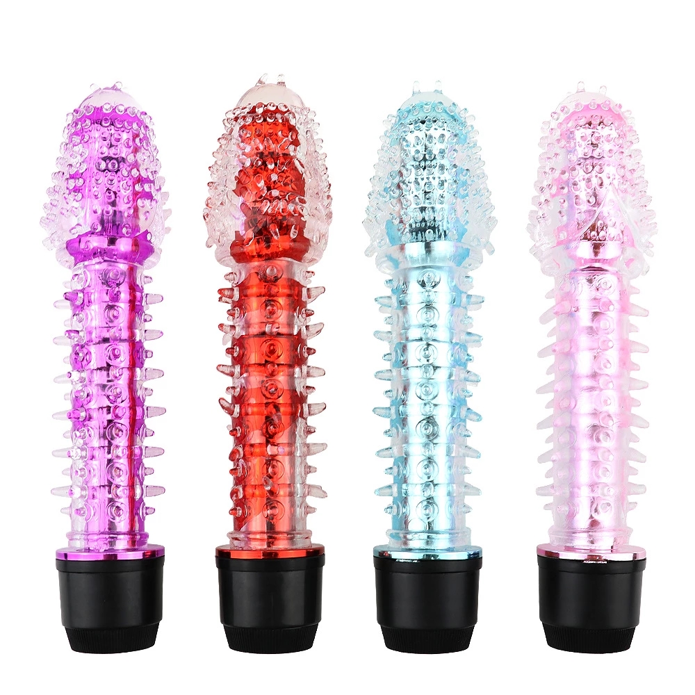 Stimulateur G-Spot Vibromator Spike Spike Côtes Réaliste Dildo Penis Clitoris Masturbation Vagina Massager Sexe Jouets pour femme