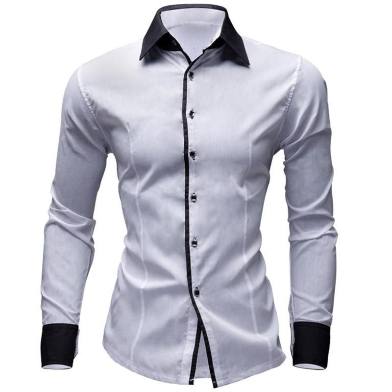 Men's Long-sleeved Shirts Spring And Summer Solid Color British Style Fashion Business Casual Shirt 8